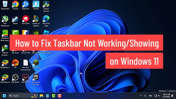 How to Fix Taskbar Not Working/Showing on Windows 11 (2025)