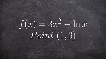 Write the tangent line through a point of natural log equation