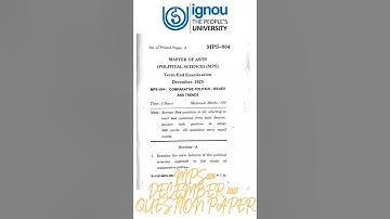 mps004 december 2025 question paper #ignou2025 #ignouexam #ignouuniversity #ignouupdate