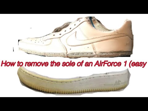 How to remove sole of a nike air force 1| Sole Removal | Removing Soles ...