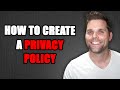 How to Create a Privacy Policy For Your Blog For *FREE*