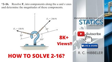 2-16 hibbeler statics chapter 2 | hibbeler statics | hibbeler