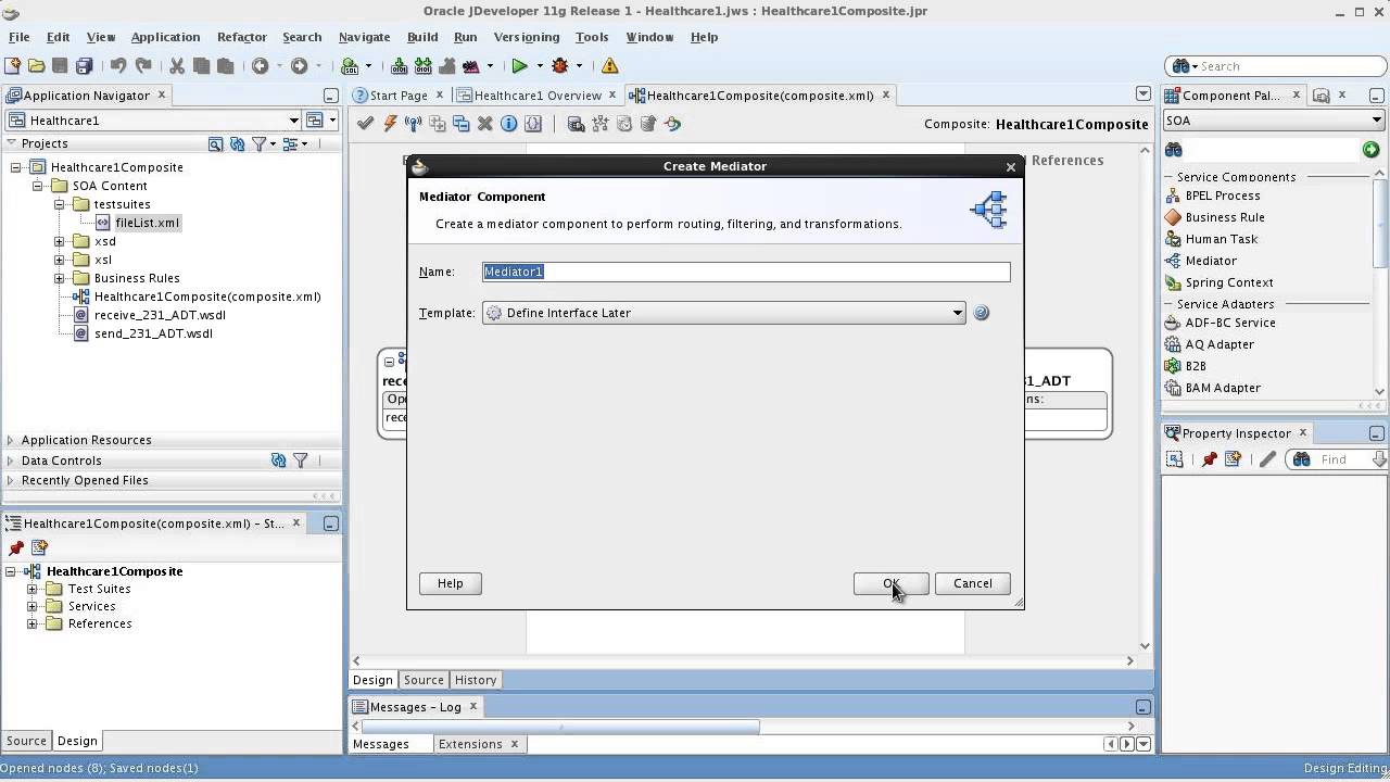 Creating a Healthcare SOA Composite Application