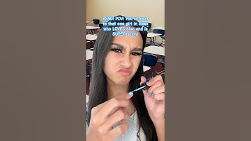 ASMR POV: Girl in class what LOVES blue and is SUPER sassy! #asmrsounds #asmr #asmrtriggers #shorts