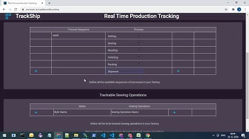 Configure production tracking