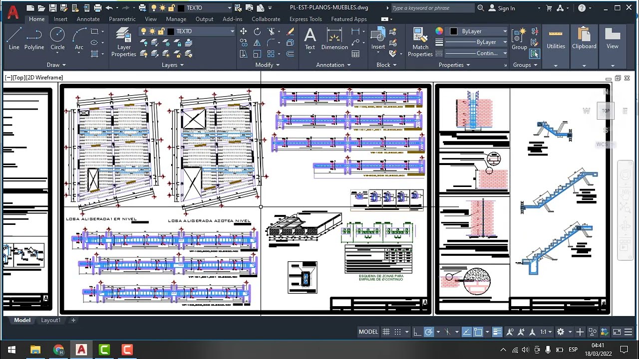 DESCARGA DE PLANO ESTRUCTURAL DE UNA VIVIENDA EN DWG EDITABLE Y EN PDF ...