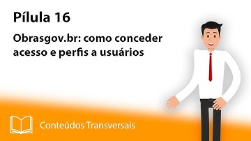 Pílula 16 – Obrasgov.br: como conceder acesso e perfis a usuários