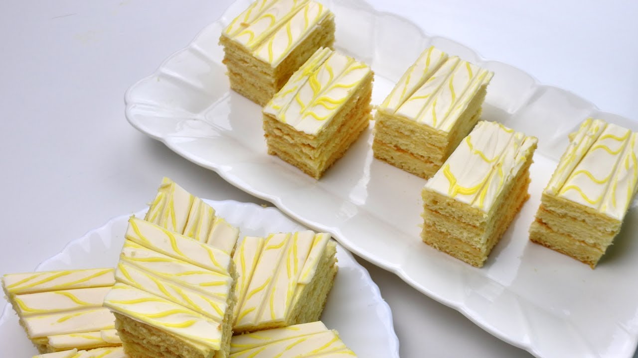 حلوة الطبقات بعشرة ملاعق بذوق الليمون بطريقة جديدة خفيفة ريشة لمناسبات النجاح والافراح بكمية كبيرة