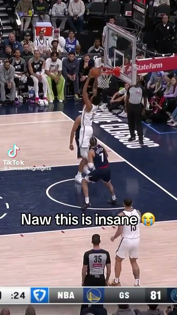 Naw this is insane #hoodnews #nicclaxton #NBA #basketball #sports #dunk #nets #viralvideo #omg #how