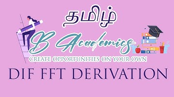 DSP Tamil DIF FFT Derivation (Part 1)
