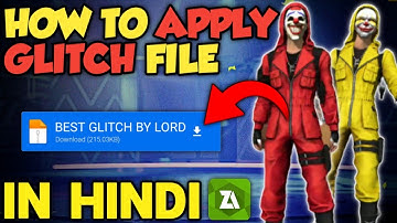 HOW TO APPLY GLITCH FILE WITH ZARCHIVER|GLITCH FILE USE KAISE KARE.HOW TO APPLY GLITCH FILE IN HINDI