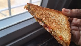 crispy and tasty veg sandwich😋#breadsandwichrecipe #recipe