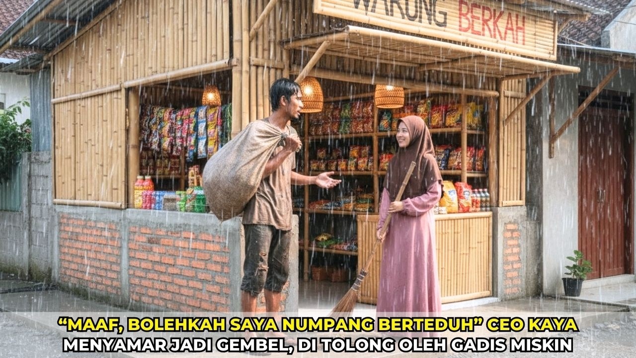 “Maaf, bolehkah saya numpang berteduh” CEO Kaya Menyamar Jadi Gembel, Di Tolong oleh Gadis Miskin