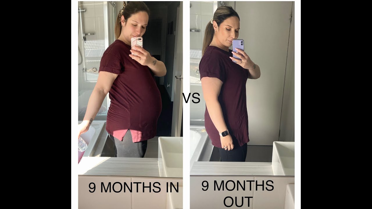 9 MONTHS IN VS 9 MONTHS OUT! SHARING MY REAL AND RAW POSTPARTUM BODY ...