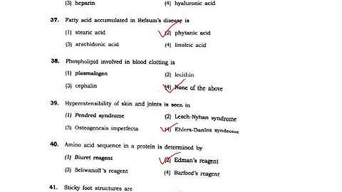 M.Sc. Biochemistry 2016 BHU entrance questions solved Part 1
