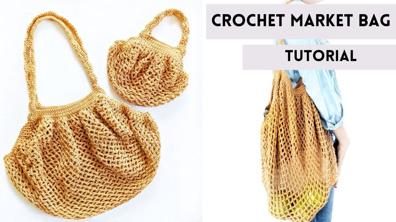 Crochet Farmers Market Bag Tutorial (2 Sizes) - How to Crochet a Market Bag  