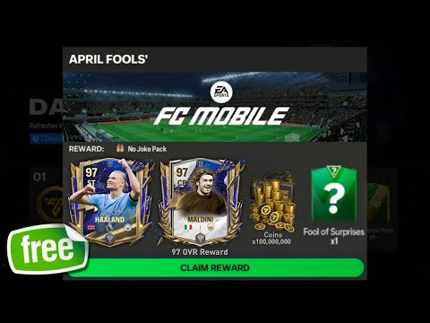FREE 96-97 UTOTY GIFT PACKAGE!! NEW APRIL FOOL FREE REWARD UTOTY PLAYER FC MOBILE 24!