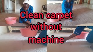 How to clean carpet at home without machine/easy #carpetcleaning