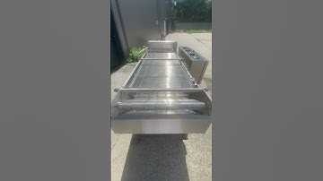 Second layer conveyor for the continuous tabletop modular fryer.