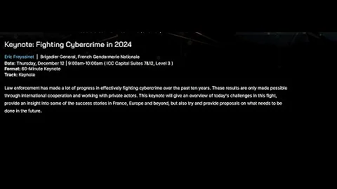 Keynote: Fighting Cybercrime in 2024