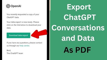How to Export Chat GPT Conversations | Export Data from Chat GPT
