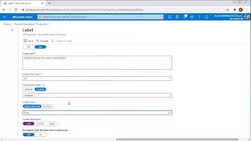 Microsoft 365 - Creating Sensitivity Labels from the Azure Information pages
