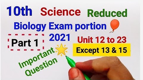 10th Science Important reduced syllabus 2021 | Interior question and book back question|Mathsclasski