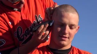 Campbell Baseball Shaves Heads For Vs. Cancer Foundation