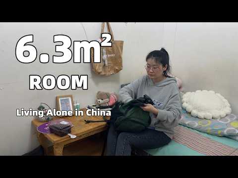 6.3 Tiny Room Survival in China 🇨🇳| My most authentic living-alone life in Beijing