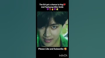 Taehyung💜🌹Killer Smile🔥When the girl hug him🌹Comment me bataye V ki smile kaisi lagi🥰#cutetaetae #v