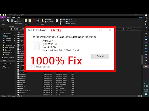 Install.wim Install.esd too large for Destination File System 1000 fix