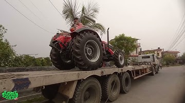 Solis 6020 4WD Tractor Risky Unloading With Original Sound | सोलिस ६०२० 4WDकि खतरनाक उन्लॉडिङ्ग