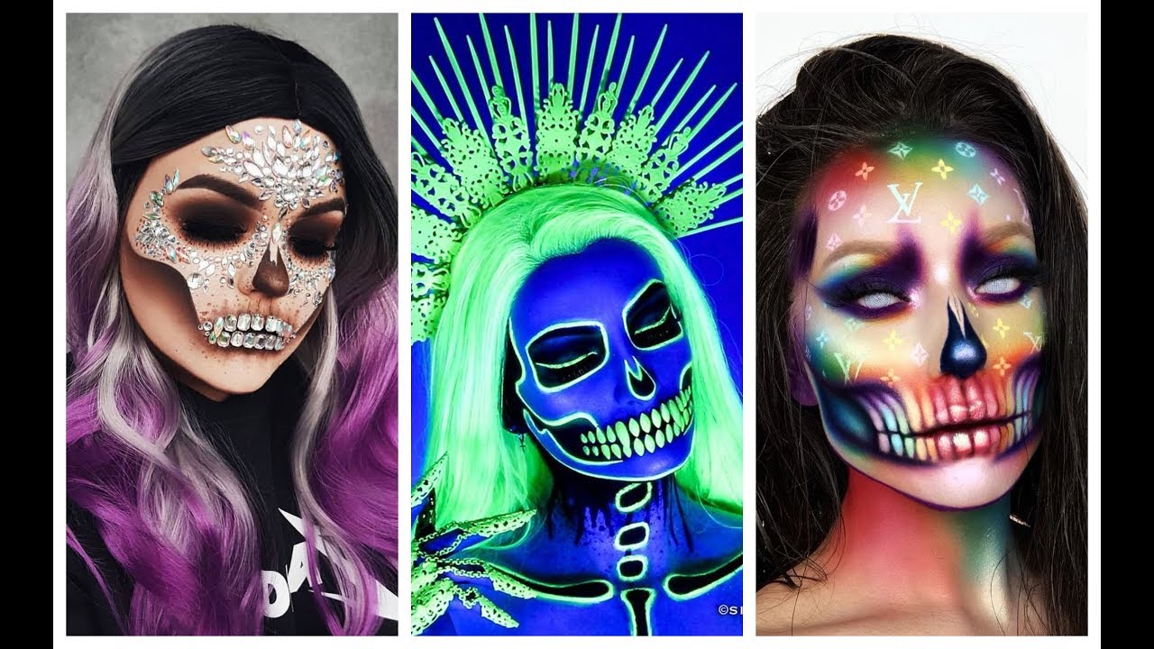 TOP SKULL HALLOWEEN MAKEUP TUTORIALS 2019  |  LOS MEJORES MAQUILLAJES CALAVERA 2019