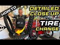 How to change a motorcycle tire in detail