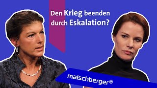 "Können froh sein, dass die Ukraine sich wehrt" - Florence Gaub vs. Sahra Wagenknecht | maischberger