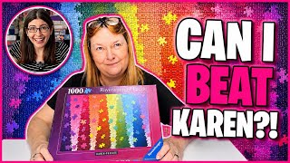 Can I beat Karen Puzzles? Colors on Colors jigsaw puzzle 1000 piece Challenge 🧩