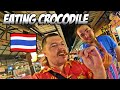 I tried crocodile meat at the jomtien night markets  pattaya thailand