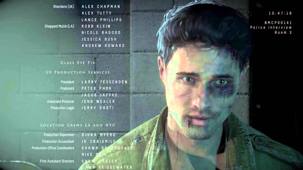 Until Dawn End Credits & Josh's Transformation YouTube