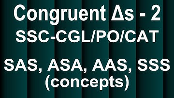 CONGRUENCY and SIMILARITY of TRIANGLES(Geometry) Part 2 for SSC CGL, CAT, Bank PO