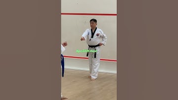 Low-block;single punch and walking stance #taekwondo #training #learning #shorts