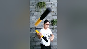 Chơi thử CÔN XỐP EVA 8 CẠNH VÀNG ĐEN của KANCLUB côn nhị khúc #cônnhịkhúc