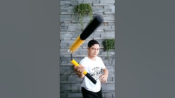 Chơi thử CÔN XỐP EVA 8 CẠNH VÀNG ĐEN của KANCLUB côn nhị khúc #cônnhịkhúc