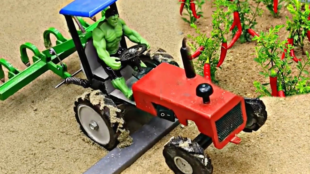 Mini Tractor Cultivator for Chilli Farming 🌶️🔥 | DIY Plough Machine
