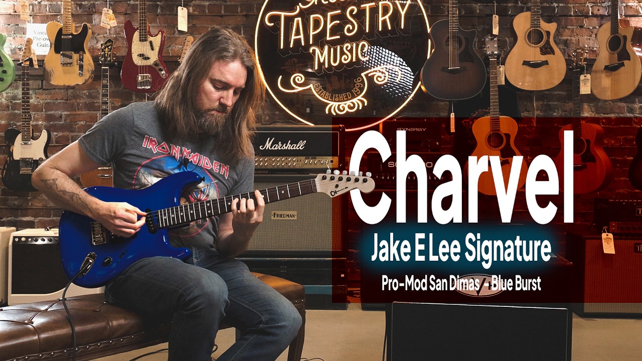 Charvel Jake E Lee Signature Pro-Mod San Dimas Blue Burst – 80s