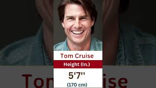 Let's take a look at the heights of Hollywood actors, from the shortest to the tallest.