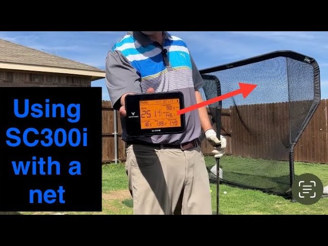 Using Swing Caddie SC300i with a net ⛳️ - YouTube