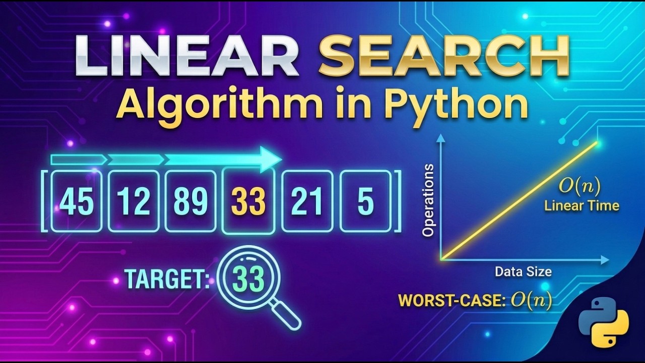 Linear Search Algorithm in Python - YouTube