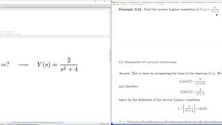 Lecture 15 Inverse Laplace transform (partial fractions, shifting theorems)
