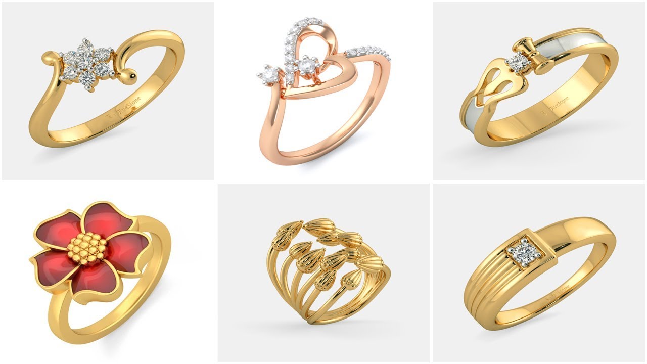 Daily wear gold ring design for women Beautiful Gold Rings YouTube