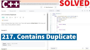 217. Contains Duplicate solved in C++ | Leetcode Problem